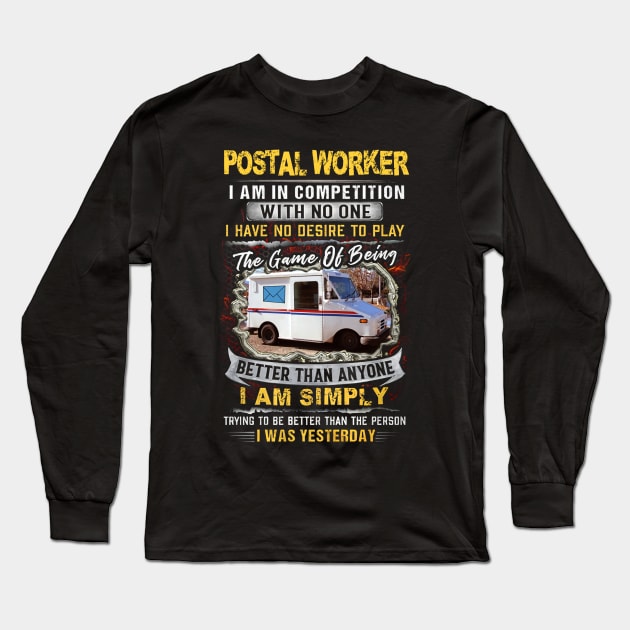 Postal Worker Long Sleeve T-Shirt by janayeanderson48214